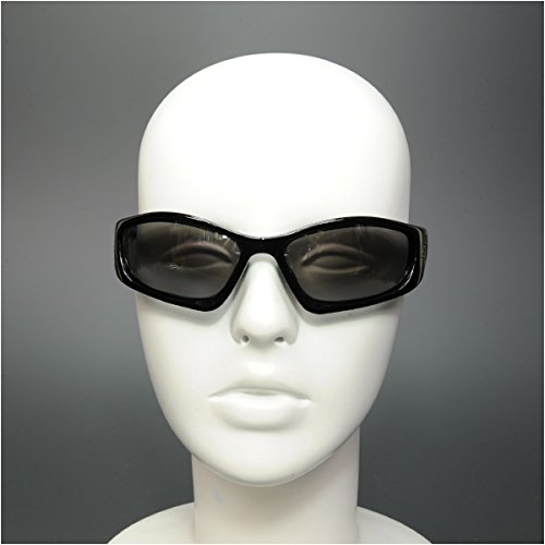 Edge SB117 Baretti Military Grade Safety Glasses - ANSI/ISEA & MCEPS Certified, UV 400 Protection, Anti-Scratch & Non-Slip Design, Black Frame with Silver Mirror Lens (5.04
