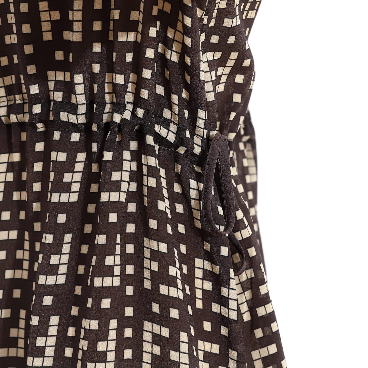 Women's 100% Silk Patchwork Dress - Crew Neck Casual Beach Dress for School, Party & Summer Outings | Perfect for Beach Vacations, Date Nights & Casual Wear