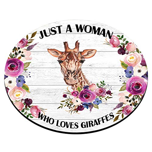 Smooffly Round Giraffe Mouse Pad - Funny Quote Office Desk Mat for Women, Cute Giraffe Lover Gift, Home & Office Decor - Perfect for Computer Workstations, Gaming Setups & Gift Giving