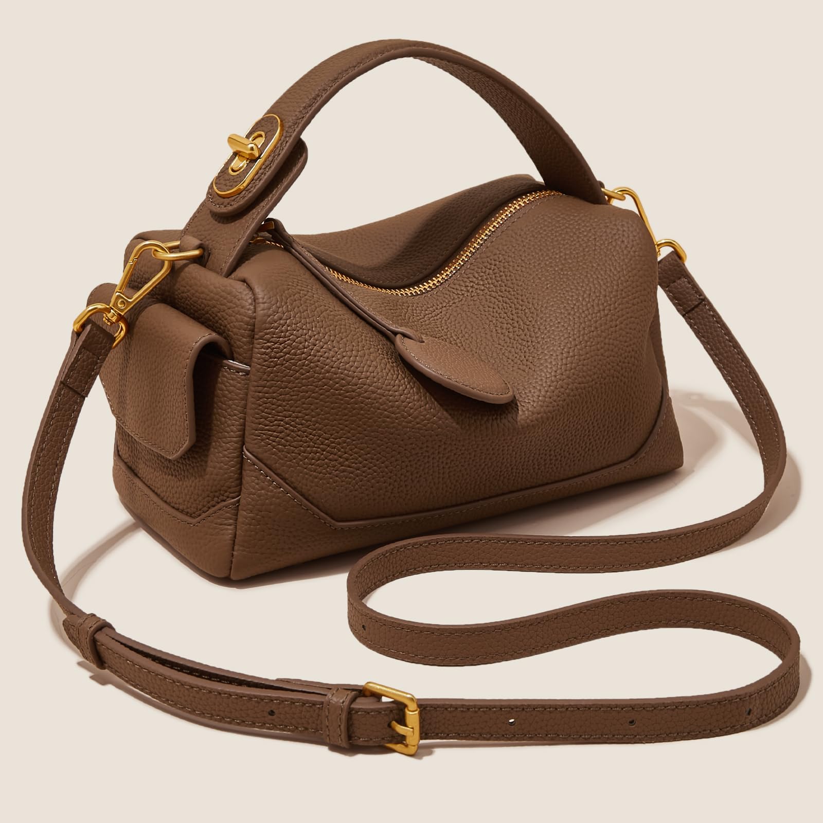 Genuine Leather Handbags for Women - Fashion Top Handle & Crossbody Purse with Adjustable Strap - Perfect for Work, Travel & Everyday Use