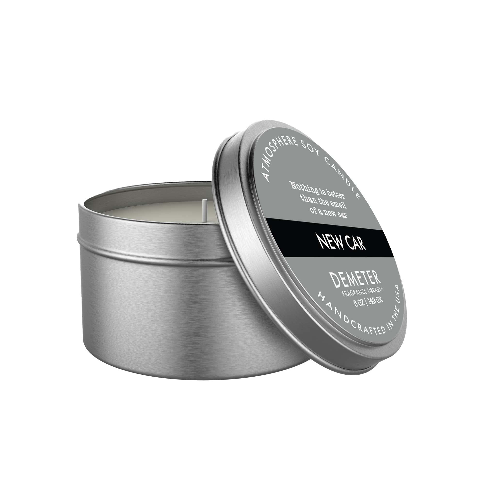 Demeter New Car Scented Soy Candles - Unique Fragrance Aromatherapy Candles for Home Decor, Travel & Car Use - Handmade Eco-Friendly Candles for Relaxation & Gifts