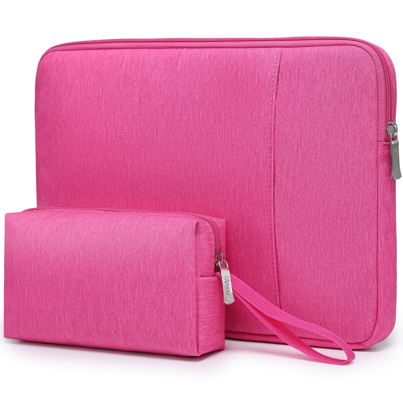 Premium 14-15 Inch Laptop Sleeve Bag Set for MacBook Air 15 M3/M2 & MacBook Pro 15 | Protective Case for Dell XPS 15, HP, Lenovo, Asus, Acer Notebooks | Waterproof & Shockproof | Rose Red | Perfect for Work, Travel & School