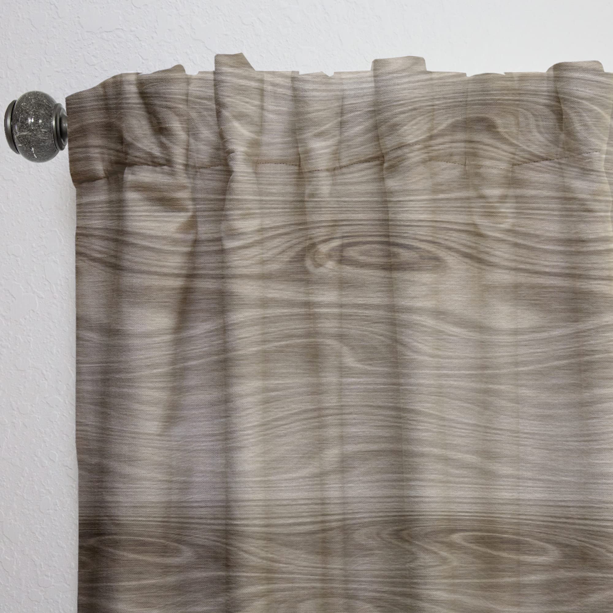 DesignQ Thermal Insulated Curtains - Vertical Annual Tree Rings Pattern - Single Panel 52x95 Inches - Blackout Drapes for Bedroom & Living Room - Perfect for Home Decor, Privacy & Energy Efficiency