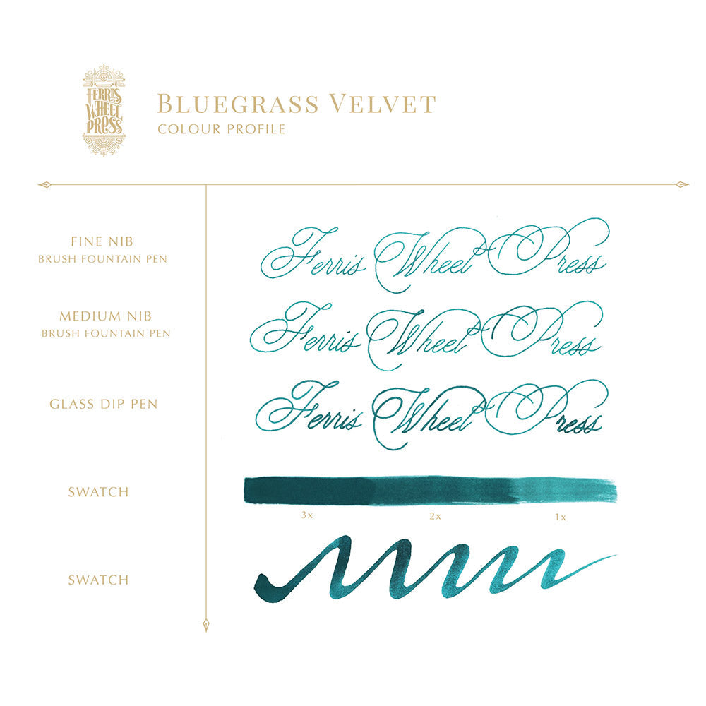 38ml Bluegrass Velvet Ink - Premium Alcohol-Based Marker for Artists, Calligraphy & DIY Crafts - Perfect for Sketching, Hand Lettering, and Scrapbooking