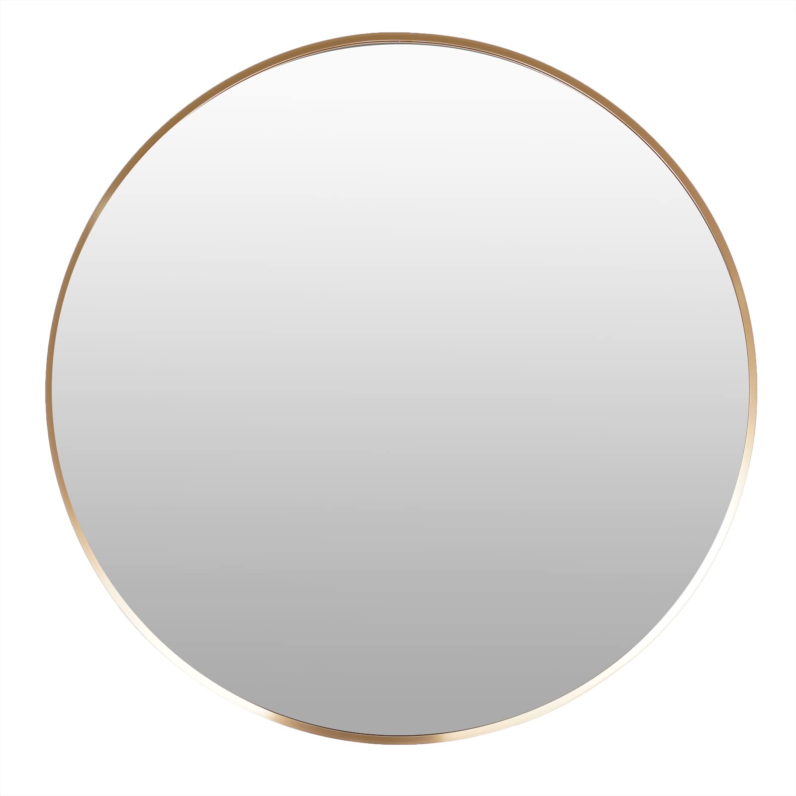 Round Wall Mirror 80cm - Gold Aluminum Alloy Frame with Magnetron Sputtering Coating Technology | Elegant Bathroom, Dressing Room & Living Room Decor | Makeup Mirror for Vanity, Bedroom & Entryway