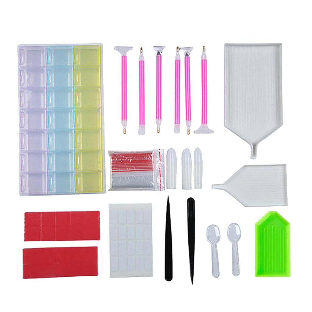 5D Diamond Painting Kit - 23pcs DIY Diamond Art Tools Set with Multicolor Rhinestones for Home Decor & Craft Projects | Perfect for Wall Art, Gift Making & Stress Relief