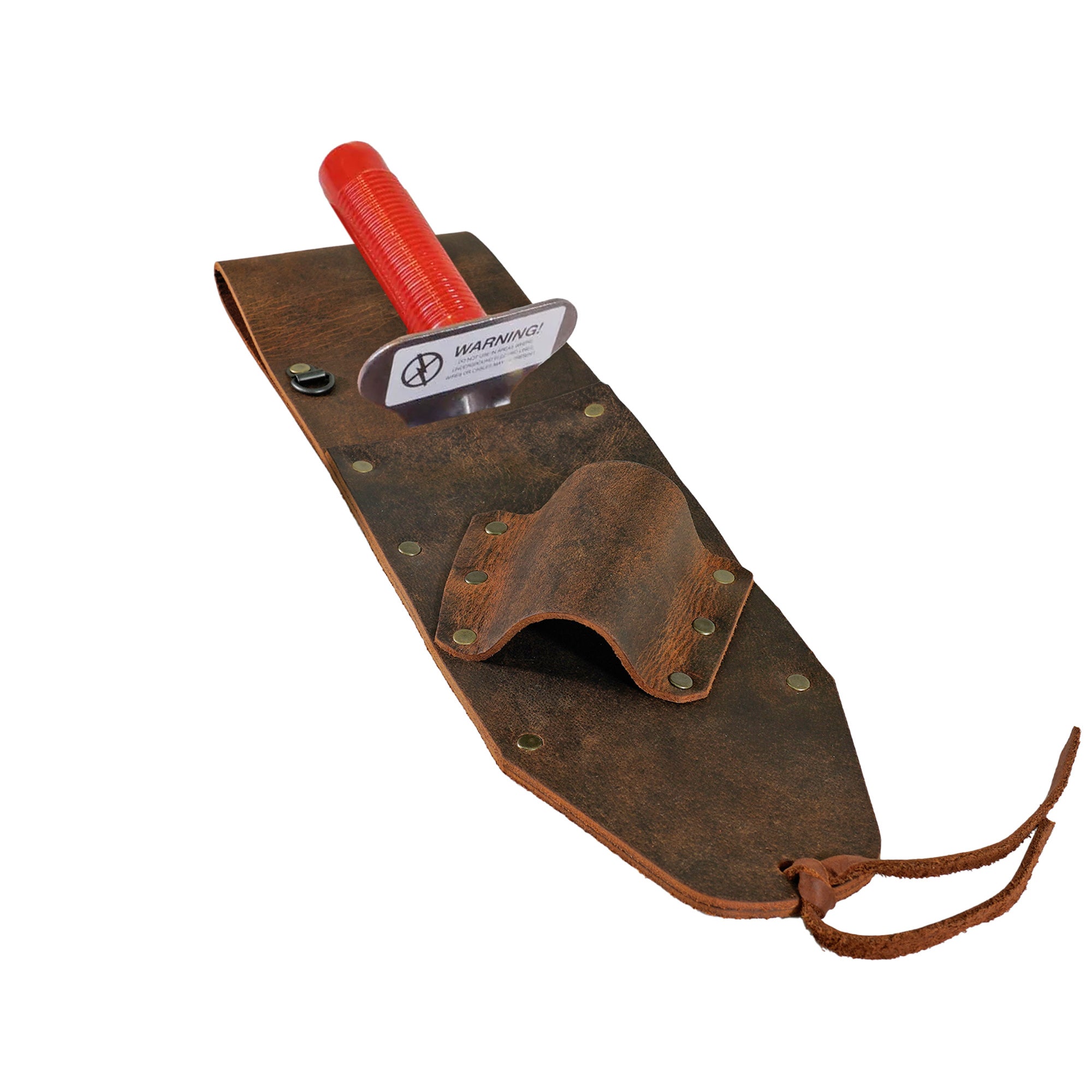 Right-Handed Leather Sheath for Lesche Digging Tool with Serrated Edge - Perfect for Metal Detecting, Archaeology & Outdoor Adventures