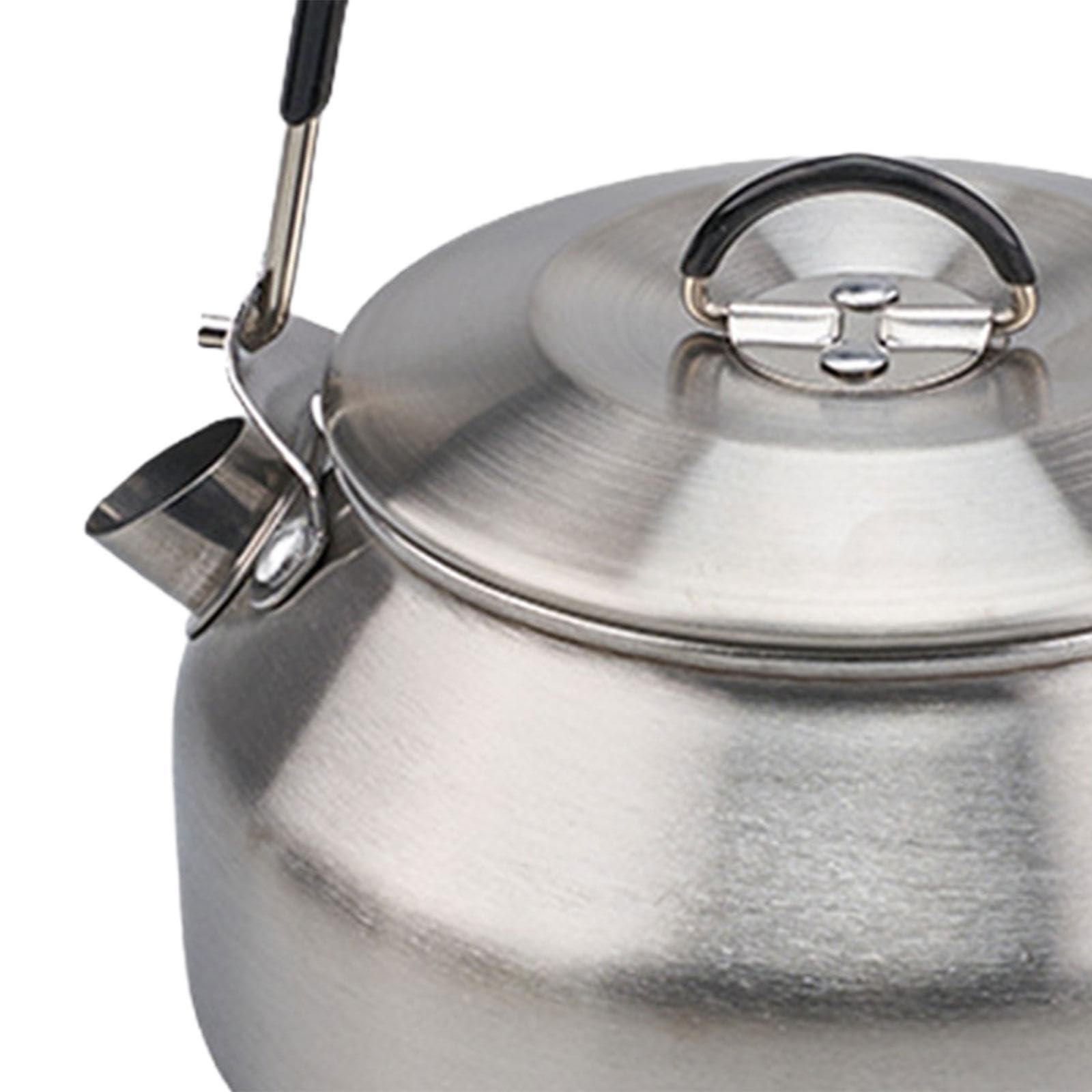Large Capacity 0.8L Stainless Steel Tea Kettle - Lightweight Stovetop Kettle for Outdoor Camping, Fishing & Picnics | Perfect for Boiling Water, Making Tea & Outdoor Cooking