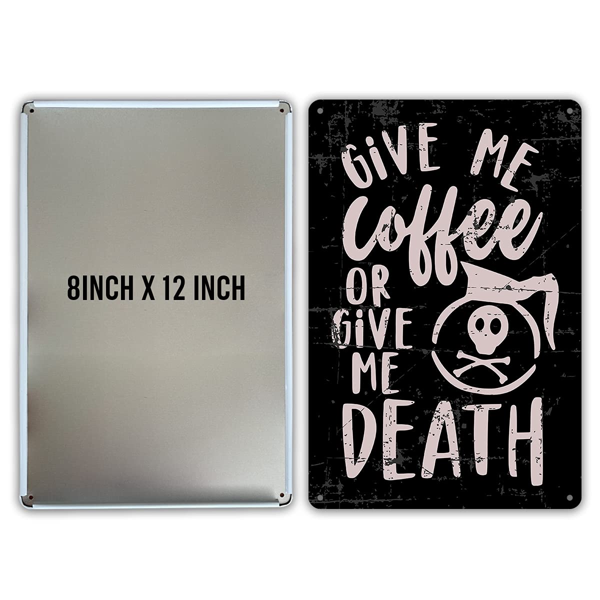 Funny Coffee Metal Tin Sign - Retro Wall Decor for Kitchen, Café & Gifts