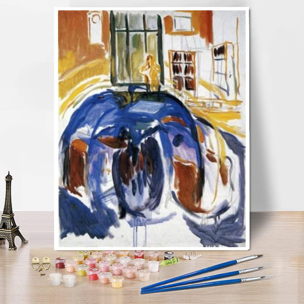 Edvard Munch Self Portrait During Eye Disease II Paint by Numbers Kit - DIY Oil Painting on Canvas for Adults & Beginners | Home Decor, Art Therapy & Gift Idea