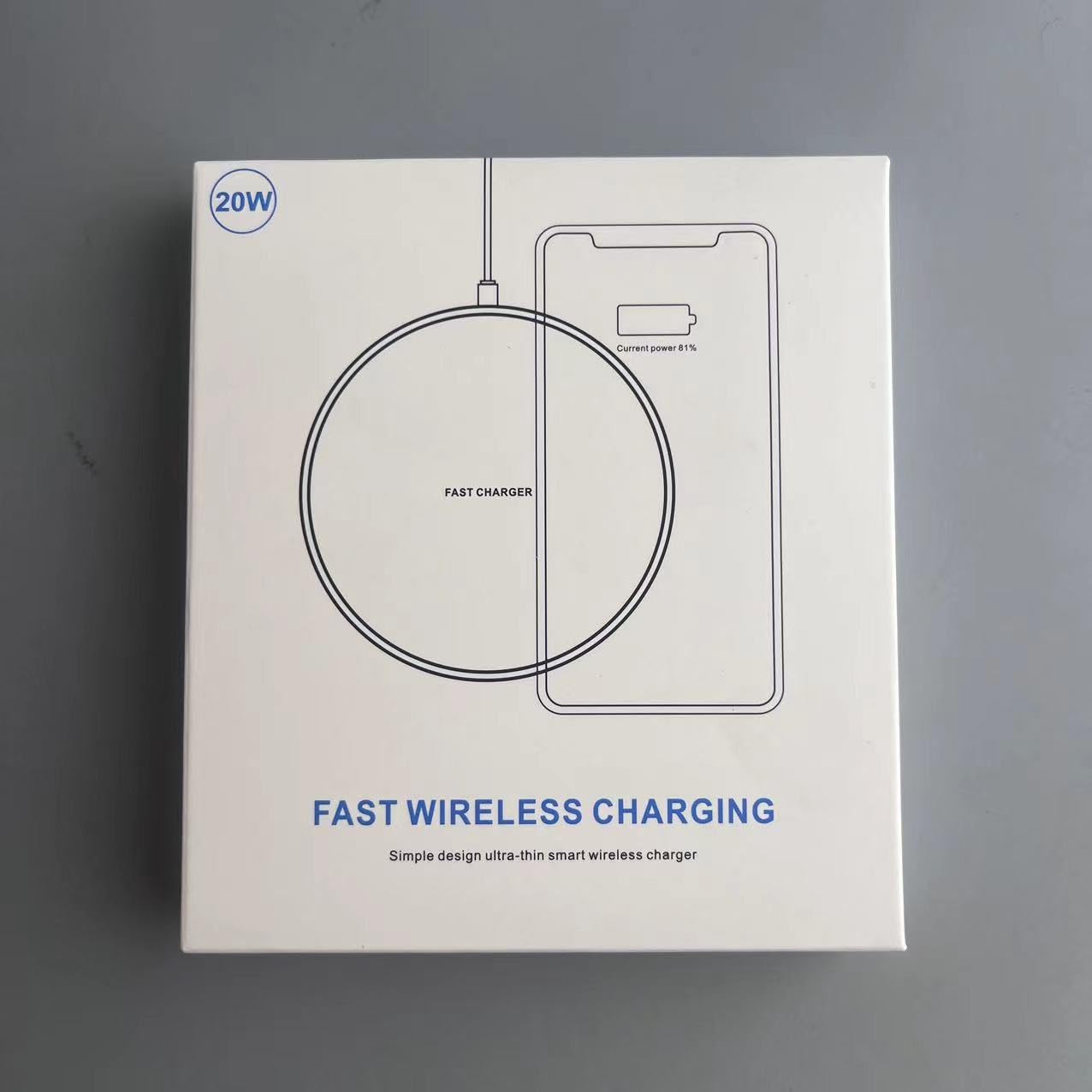 20W Fast Wireless Charging Pad - Qi-Certified Wireless Charger Compatible with iPhone 16 Pro Max/15/14/13/12/11/X/XS/8 Plus, AirPods Pro/4, Samsung Galaxy S25/S24/S23/S22/S21/S20/S10/Note 20/10 (Grey) - Perfect for Bedside, Office & Car Use