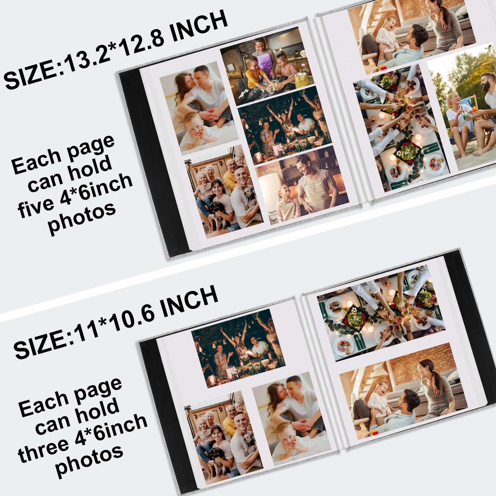 Self-Adhesive Photo Album with Magnetic Pages - 60 Sticky Scrapbook Pages Holds 8x10, 5x7, 4x6, 6x8 & 3x5 Photos | Large Picture Book for Family Memories, Wedding Albums & Baby Photos | Perfect for Home Decor, Gift Giving & Memory Preservation