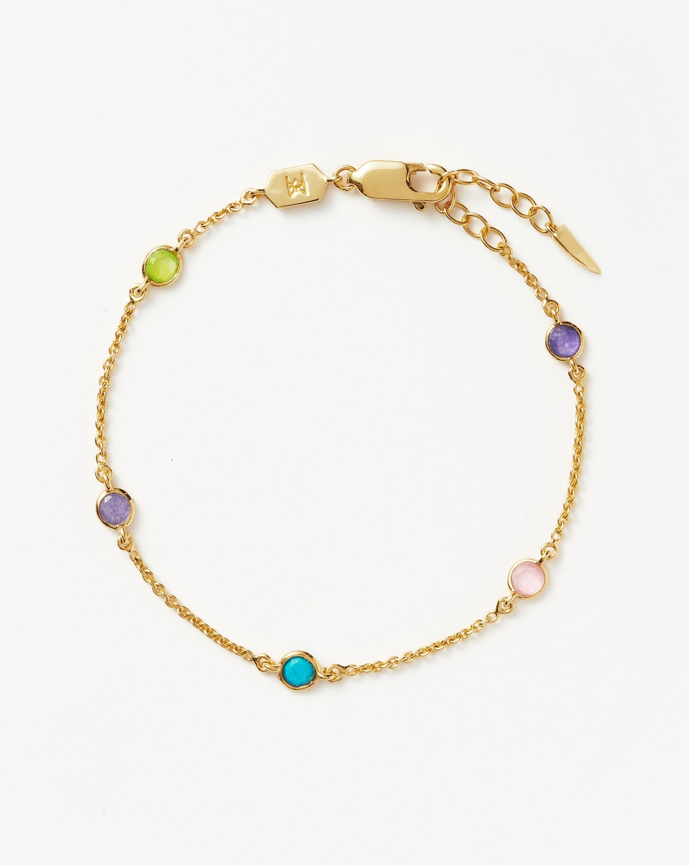 Hot Rox Multi Gemstone Bracelet for Women - 18k Gold Vermeil Beaded Bracelet with Natural Stones | Elegant Jewelry Gift for Birthday, Anniversary & Everyday Wear
