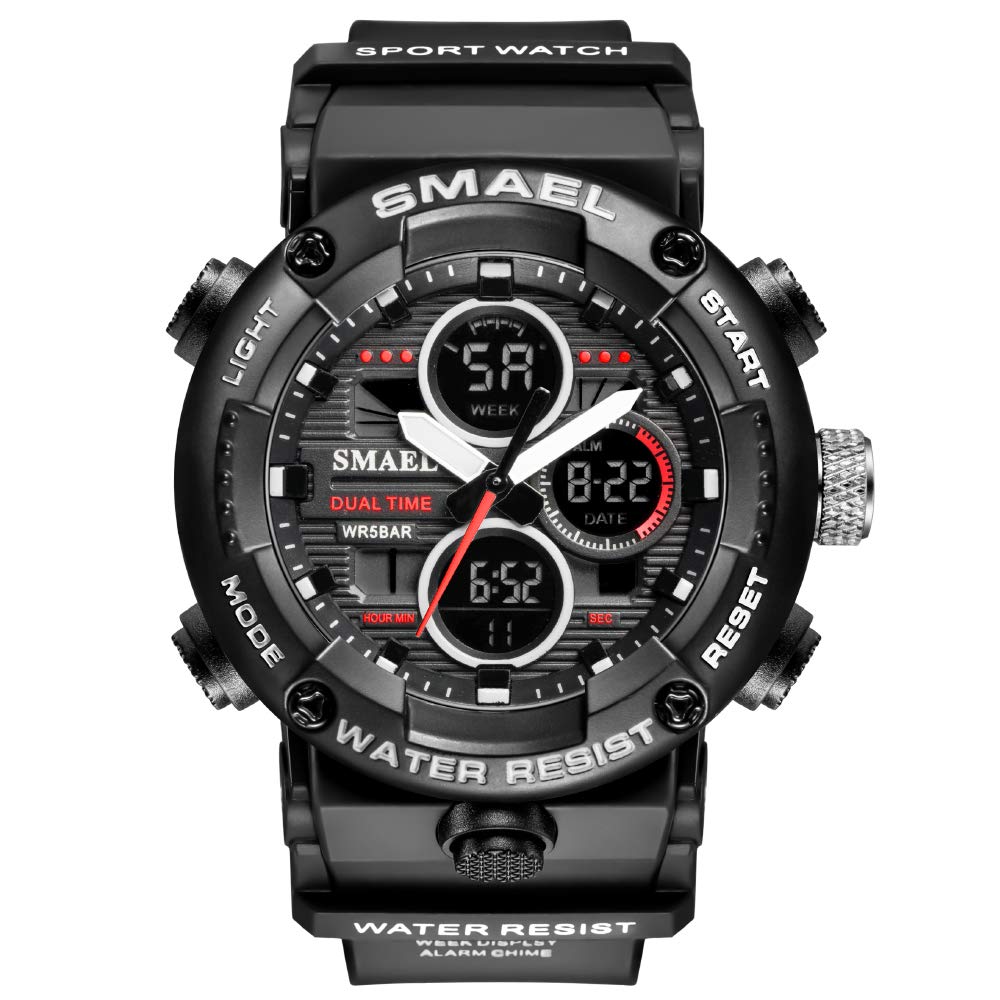Men's Tactical Military Watch - Waterproof Sports Outdoor LED Watch with Date & Multifunction | Perfect for Hiking, Camping & Adventure Activities