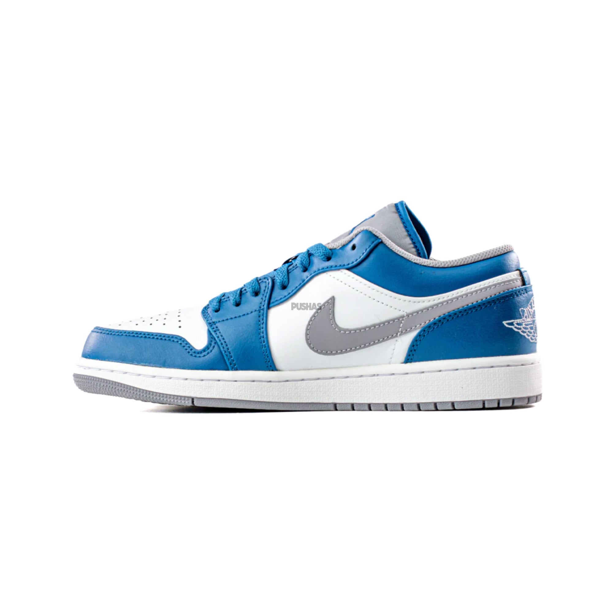 Air Jordan 1 Low 'True Blue' Retro Sneakers 2023 - Men's Basketball Shoes for Casual Wear & Street Style