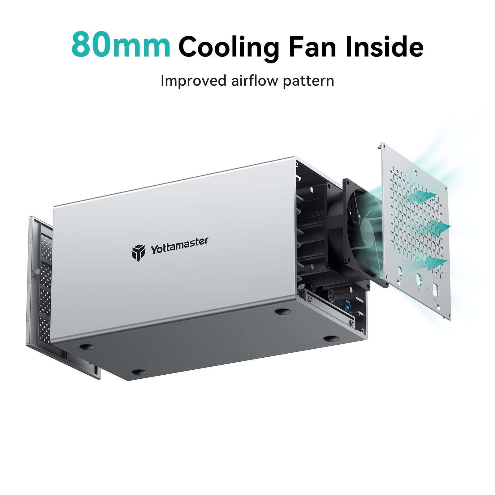Yottamaster 4 Bay External Hard Drive Enclosure - Aluminum USB 3.0 HDD/SSD Dock for 3.5