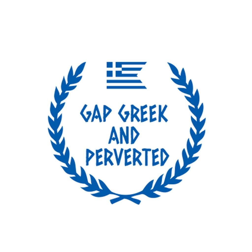 Gap Greek & Perverted Car Decal Sticker - Waterproof Vinyl Laptop & Wall Decoration for Cars, Windows, Laptops, Home & Office Decor
