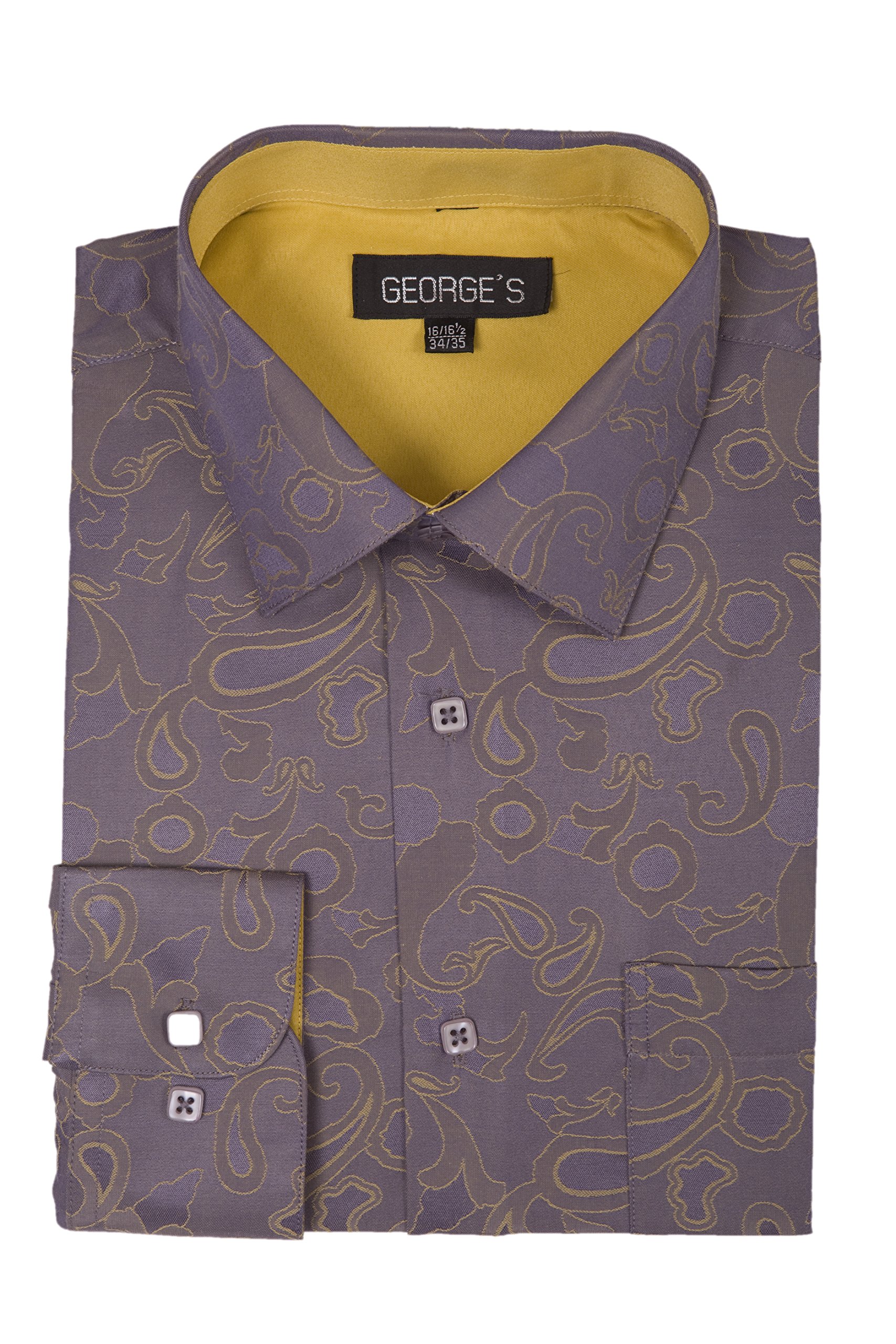 Premium Men's Dress Shirt - High Fashion Paisley Print, Unique Design & Quality Fabric for Business, Office & Formal Occasions