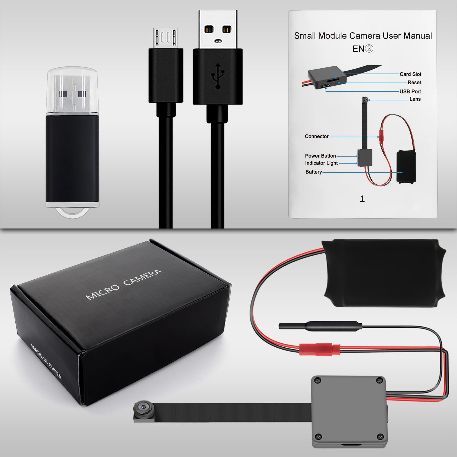 Mini Spy Camera 1080P - WiFi Hidden Security Camera with Motion Detection & App Alerts - Wireless Micro Surveillance Camera with 2000mAh Battery - Perfect for Home Security, Nanny Monitoring & Office Surveillance