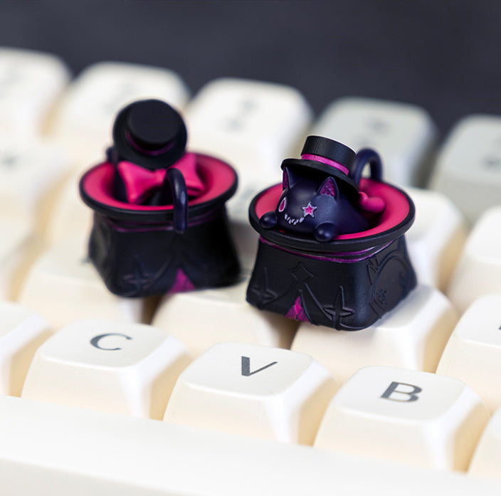 Genshin Impact Linni Weixiao Cat Hat Resin Keycap - Mechanical Keyboard Custom Artisan Keycap for Gaming & Typing Enthusiasts - Perfect for Genshin Impact Fans, Cosplay, and Keyboard Customization