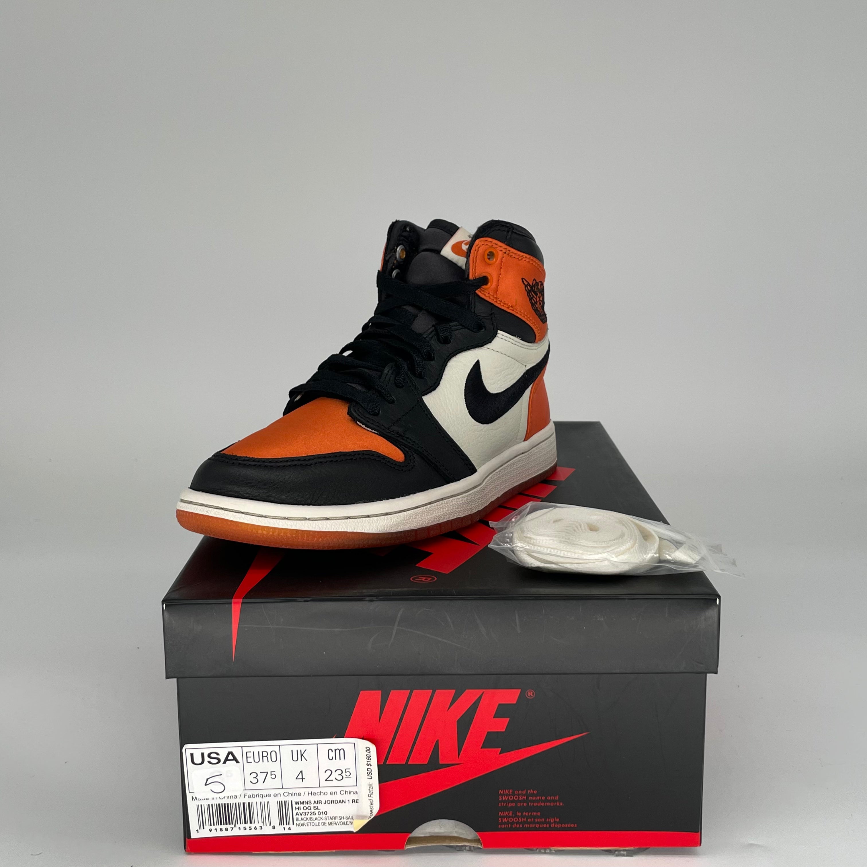 AIR JORDAN 1 SATIN SHATTERED BACKBOARD Women's Size 5/6.5W Sneakers AV3725-010 - Perfect for Basketball, Streetwear Fashion & Sneaker Collectors