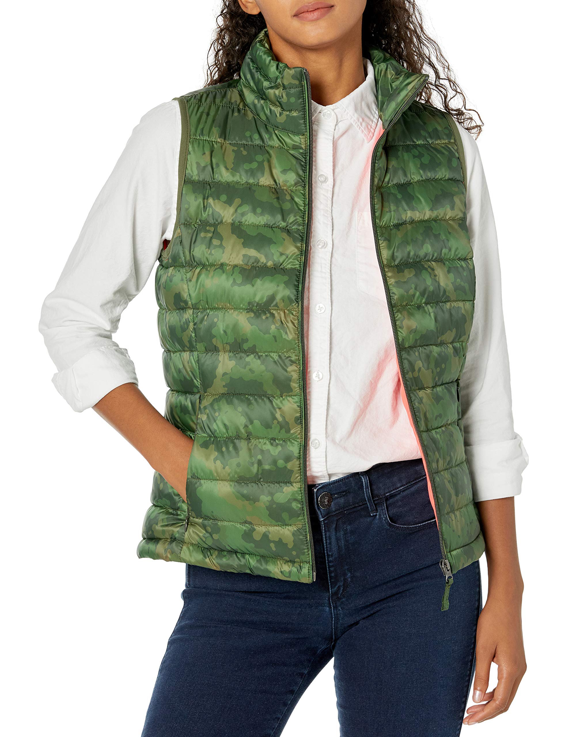 Amazon Essentials Women's Lightweight Water-Resistant Packable Puffer Vest - Warm Winter Jacket for Outdoor Activities, Hiking & Travel