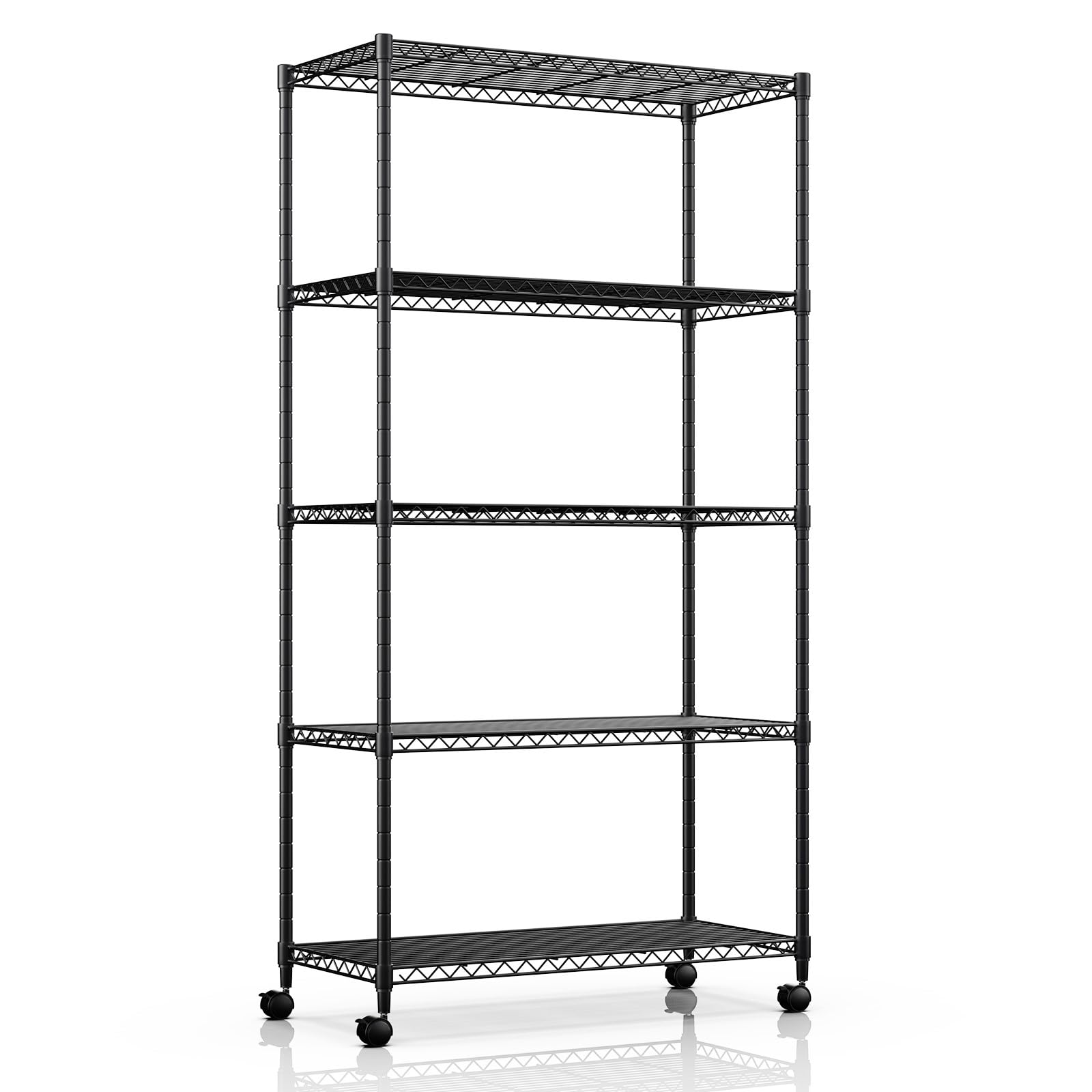 Simple Deluxe 5-Tier Heavy Duty Metal Wire Shelving Unit - 30