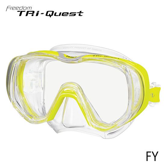 Tusa Tri Quest 3 Window Scuba Diving Mask - Premium Snorkeling & Scuba Gear for Clear Underwater Vision - Perfect for Ocean Exploration, Coral Reef Diving, and Underwater Photography