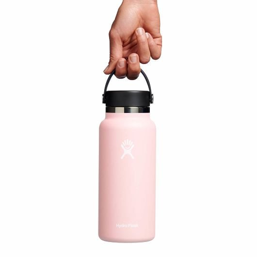32 oz Wide Mouth Water Bottle - BPA Free Leak Proof Stainless Steel Insulated Thermos for Gym, Hiking & Outdoor Activities