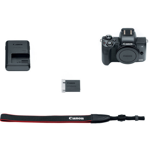 Canon EOS M50 Mirrorless Digital Camera Body Only (Black) - 24.1MP APS-C Sensor, 4K Video, Dual Pixel AF - Perfect for Vlogging, Travel & Photography | USA Stock
