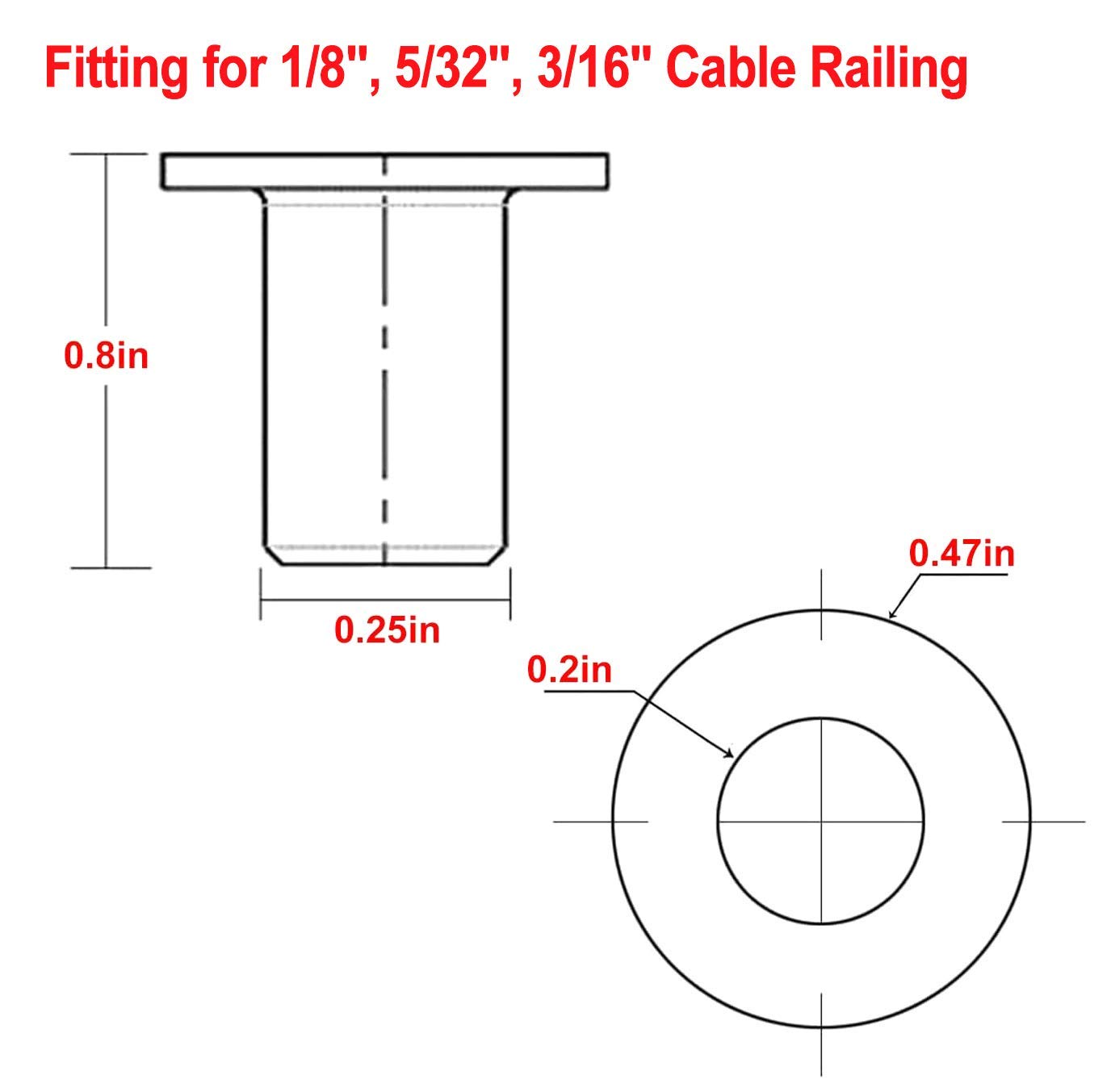 BLIKA 20 Pairs Left & Right Hand Thread Lag Screws with 120 Pcs Stainless Steel Protector Sleeves for 3/16
