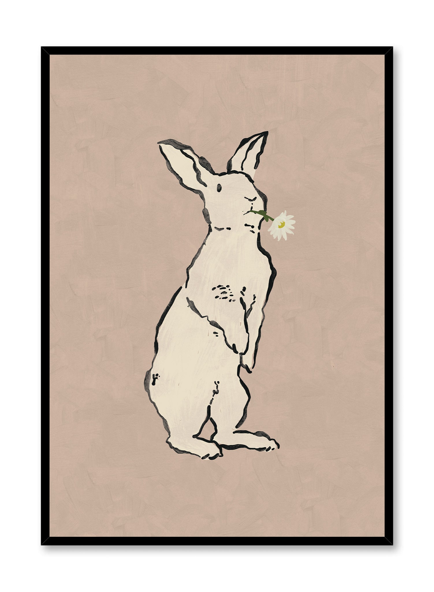 Good Hare Day Poster - Cute Rabbit Wall Art Decor for Home, Office & Nursery - Perfect for Living Room, Bedroom & Kids Room Decorations