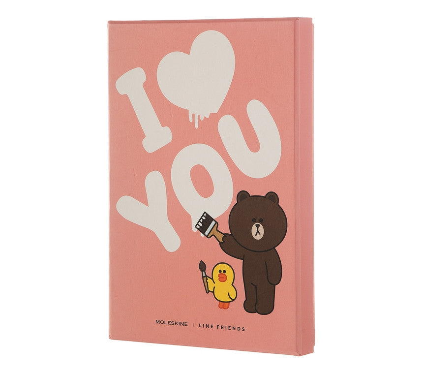 Moleskine Limited Edition LOVE & LINE FRIENDS Large Notebook - Premium Journal for Writing, Sketching & Note Taking - Perfect Gift for Artists, Students & Professionals