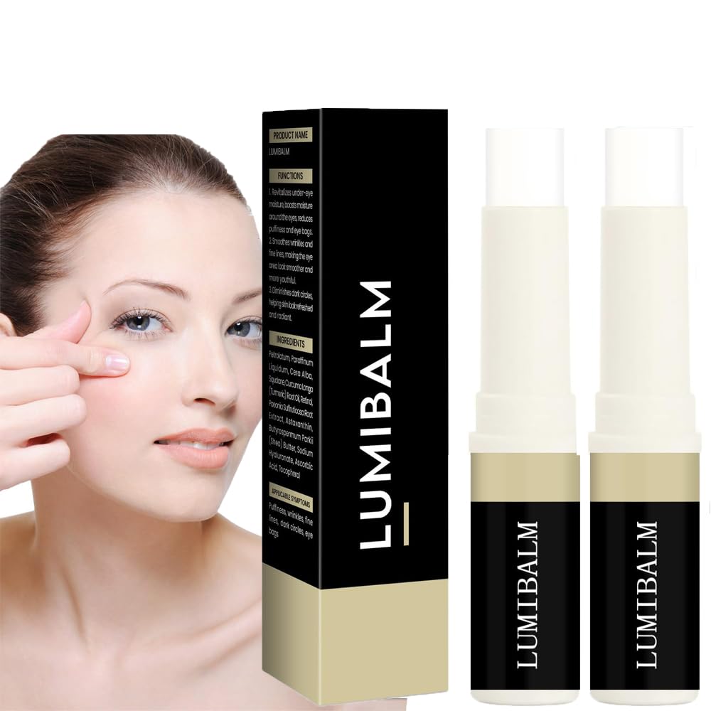 Luminara Lumibalm Under Eye Balm for Dark Circles & Puffiness – 2 Pack – Brightening & Hydrating Eye Cream for Day & Night Use