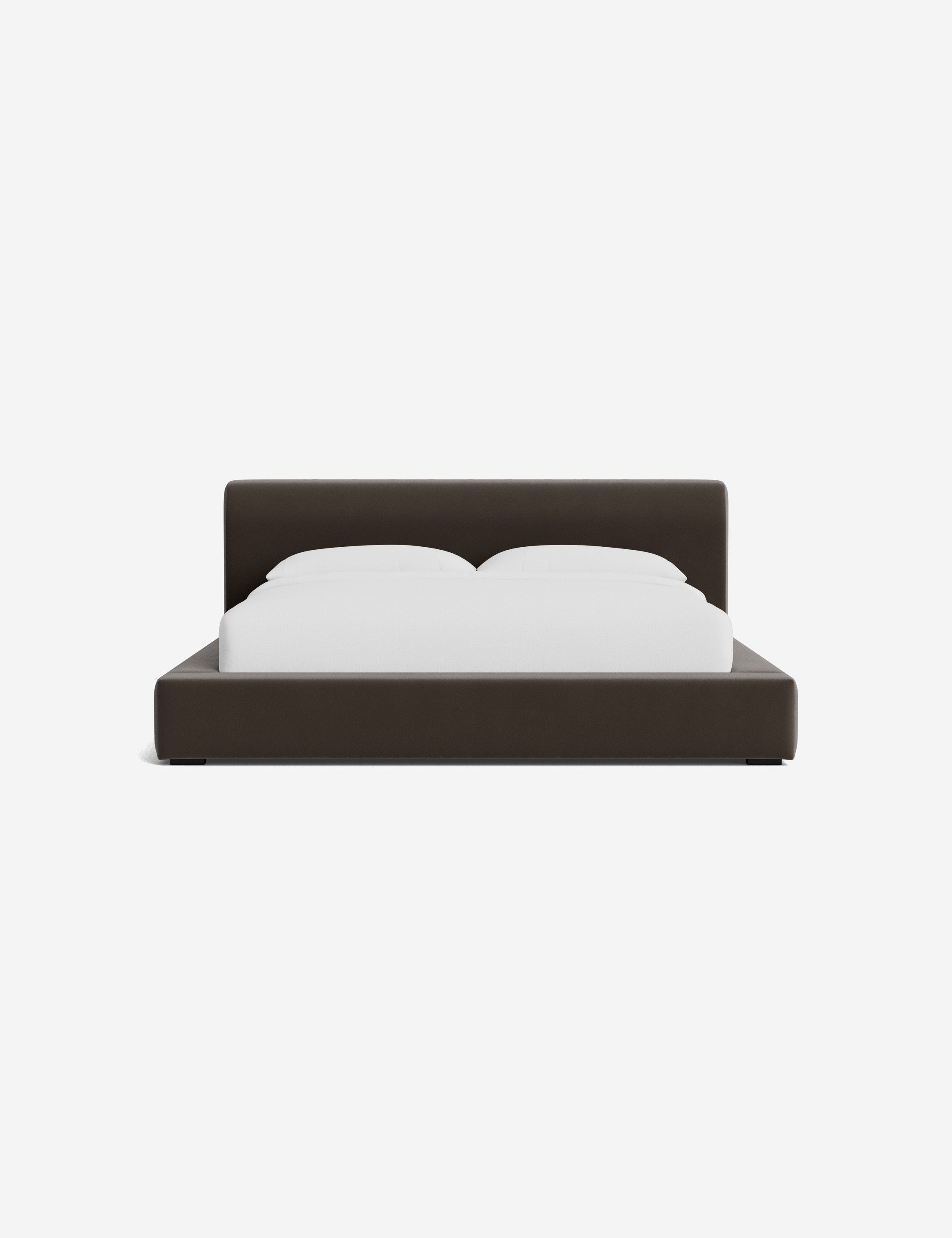 Clayton Platform Bed Frame - Queen Size, Modern Minimalist Wooden Bed with Sturdy Slat Support - Perfect for Bedroom, Guest Room, or Studio Apartment