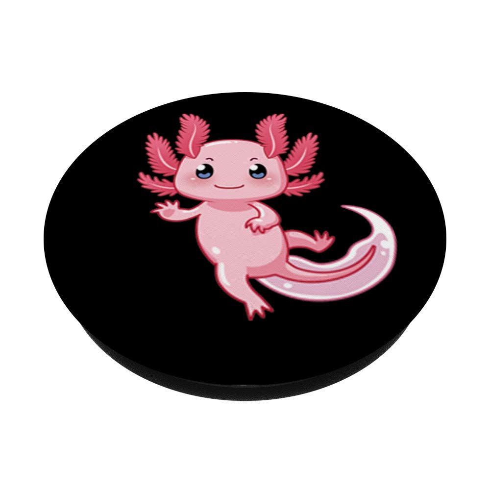 Swappable Axolotl PopSockets PopGrip for Phones & Tablets - Cute Phone Grip Stand for iPhone, Samsung & More | Perfect for Gaming, Selfies & Daily Use