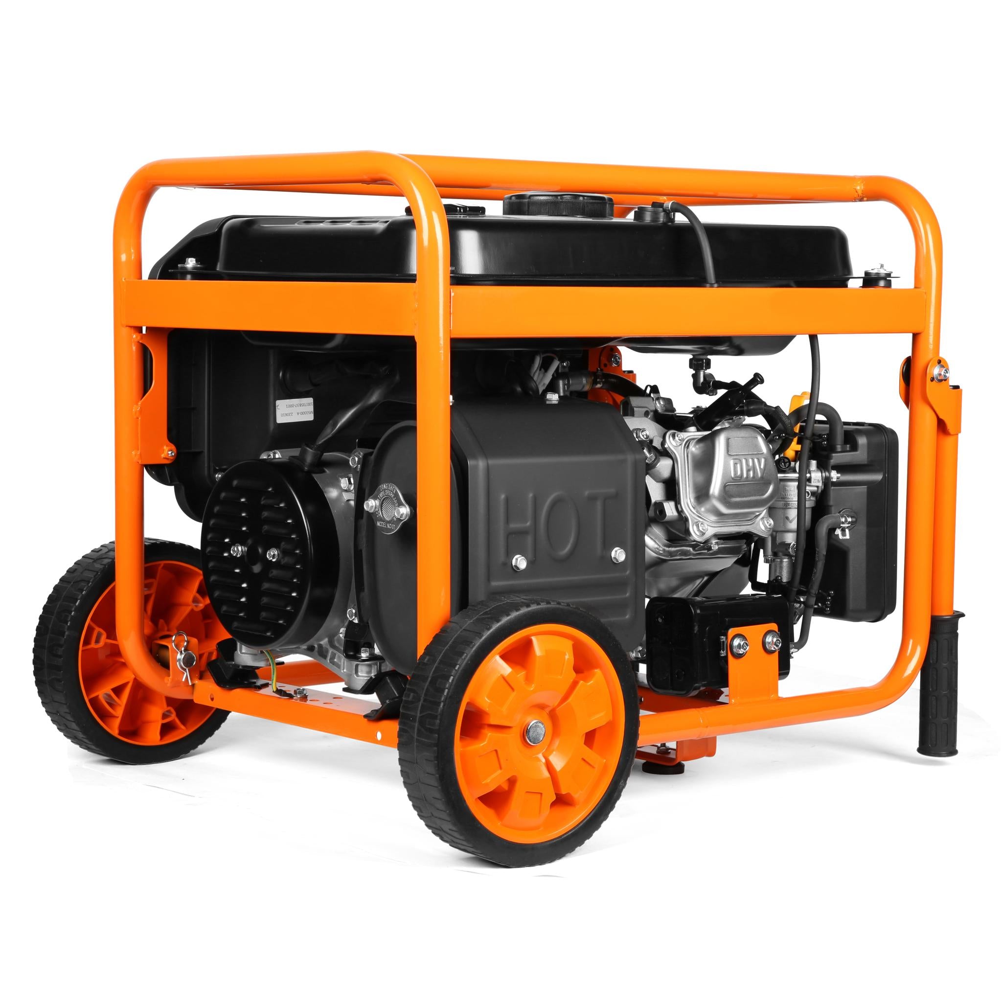 WEN DF430X 4375W Dual Fuel Portable Generator with Wheel Kit & CO Sensor - Perfect for Camping, Home Backup Power & Outdoor Events