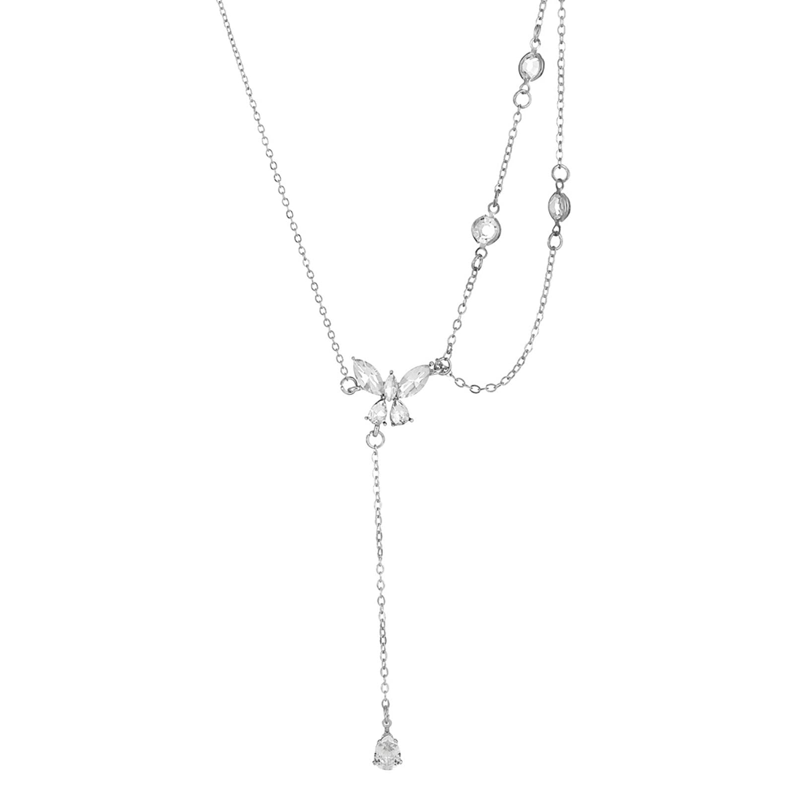 Elegant Crystal Butterfly Pendant Necklace for Women - Perfect Birthday Gift for Mom, Wife & Loved Ones | Dainty Jewelry for Everyday Wear, Date Nights & Special Occasions
