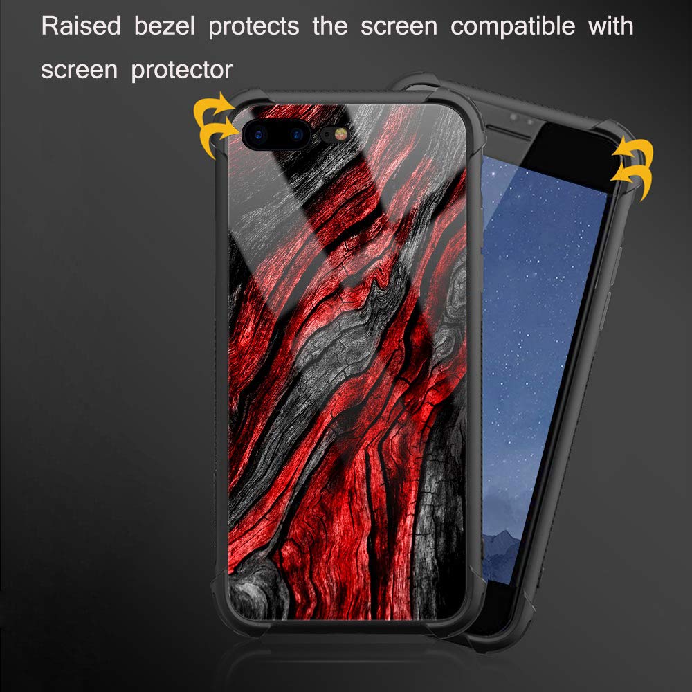 CARLOCA iPhone 8 Case - Wood Grain Shockproof Cover Compatible with iPhone 7/8/SE 2020 | Anti-Scratch Hard Back Protective Case for Men & Boys | Perfect for Work, Travel & Outdoor Activities