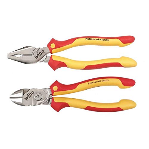 Professional Electrician Tool Kit - 2-Piece Set with Pliers & Wire Strippers for Home Repairs & Electrical Projects
