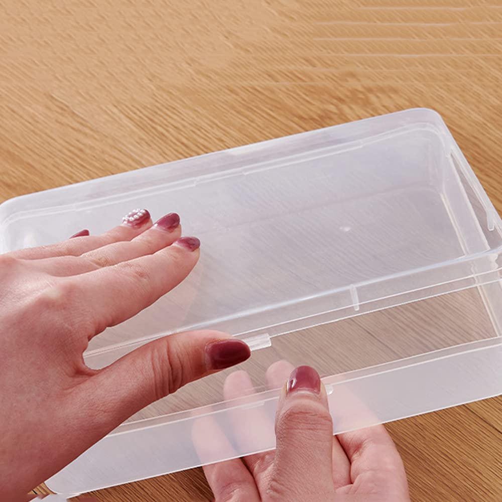 1Pcs Clear Plastic Storage Case Organizer - Reusable Keeper Folder for Face Masks, Portable Storage Box for Pollution Prevention - Small Size (11x9x2.8cm) - Perfect for Travel, Office, and Home Organization