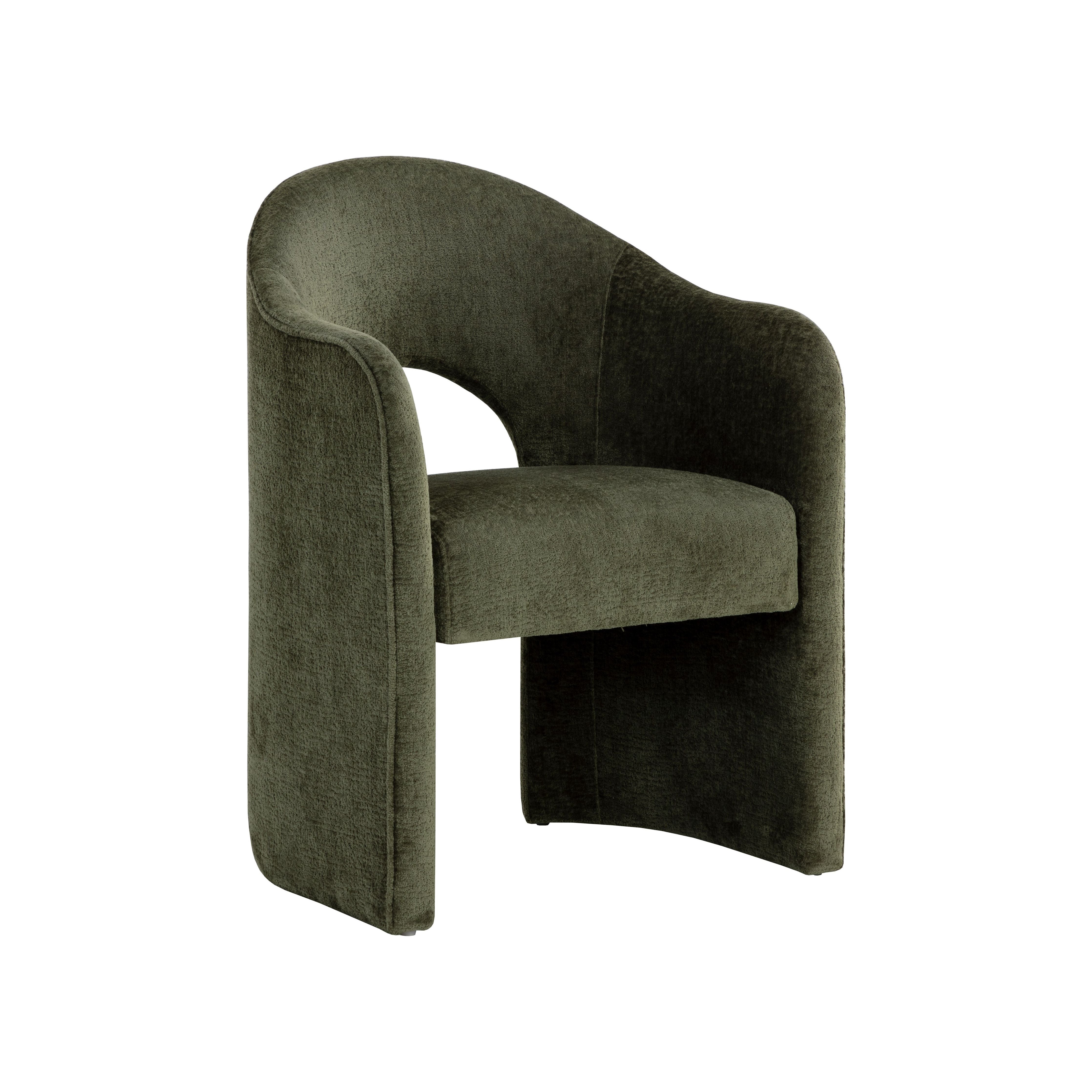 Anaya Dining Armchair - Modern Olive Green Upholstered Chair for Kitchen, Dining Room & Office - Comfortable & Stylish Seating Solution