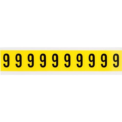 Brady 3430-9 34 Series Indoor Number and Letter Cards - Pack of 50 | Durable Office & Warehouse Labeling for Organization & Safety