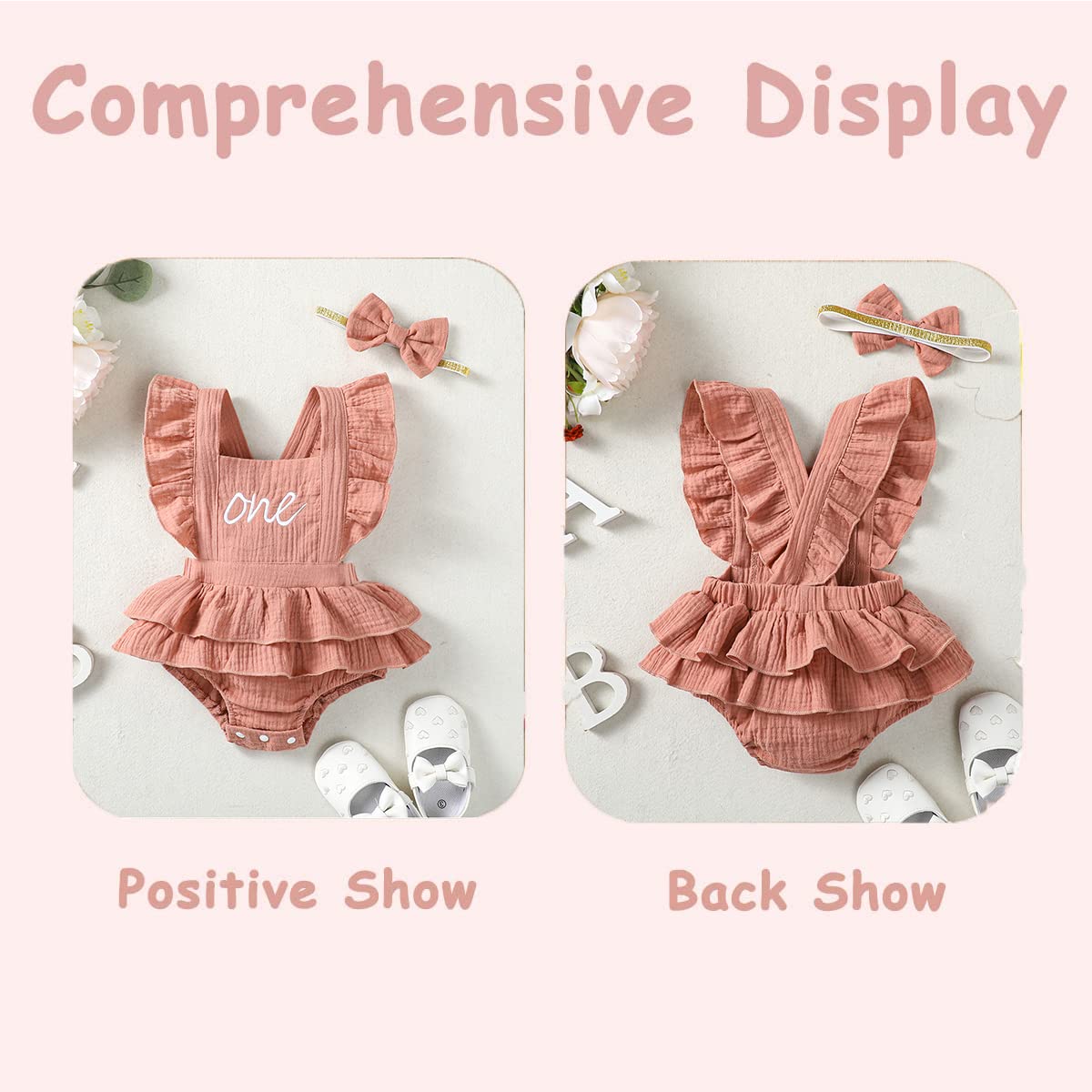 1st Birthday Outfit for Baby Girls - Cute One Year Old Birthday Dress & Bodysuit | Perfect for First Birthday Photos, Cake Smash & Special Celebrations