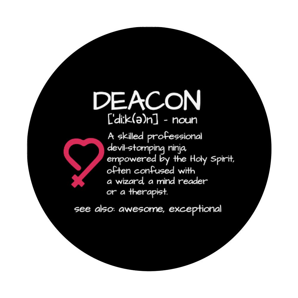 Deacon Definition Religious Gift - Swappable PopSockets PopGrip for Phones & Tablets | Funny Christian Present for Church Members & Clergy