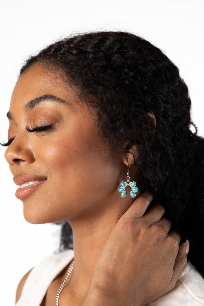Turquoise Horseshoe Earrings for Women - Boho Chic Dangle Earrings for Good Luck & Protection | Perfect for Festivals, Parties & Everyday Wear