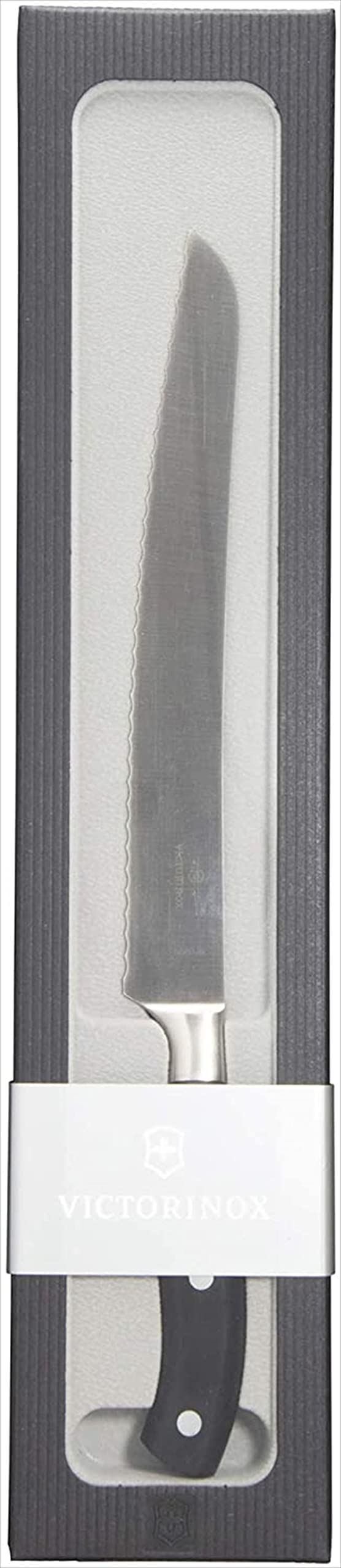 Victorinox Kitchen Grande Maitre 9-Inch Bread Knife with Ergonomic POM Handles - High-Quality Forged Steel Blade - Perfect for Slicing Bread, Pastries & More - Includes Gift Box (Model 7.7433.23G) - Ideal for Home Bakers, Professional Chefs & Culinary Enthusiasts