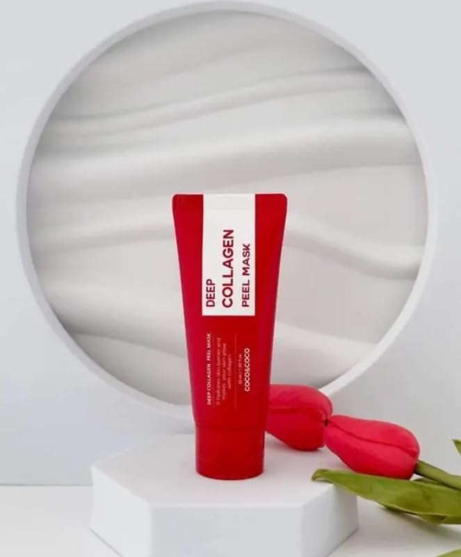 Coco&Coco Deep Collagen Peel Mask - Hydrating & Brightening Facial Treatment with Collagen (50ml/1.69 fl oz) | Rejuvenates Skin Barrier for Glowing Complexion | Perfect for Nighttime Skincare & Spa Days