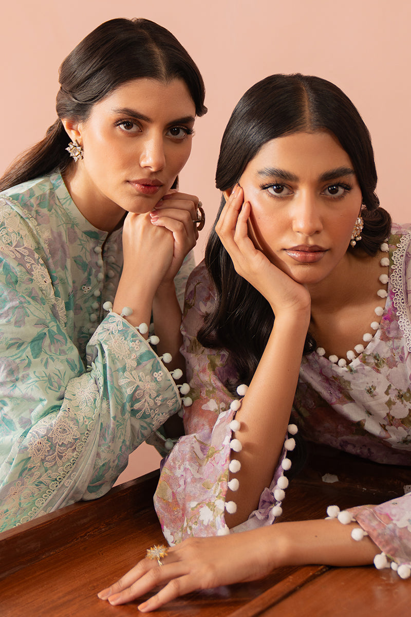 Mint Haze 3-Piece Printed Suit for Women | Stylish Matching Outfit Set | Perfect for Office Wear, Parties & Special Occasions