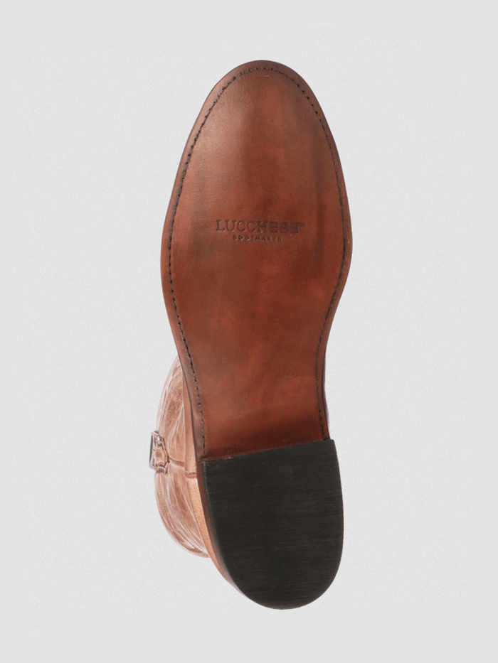 Lucchese CL6506.C2 Men's Sunset Roper Tan Cowboy Boots - Premium Leather Western Boots for Riding, Country Style & Casual Wear